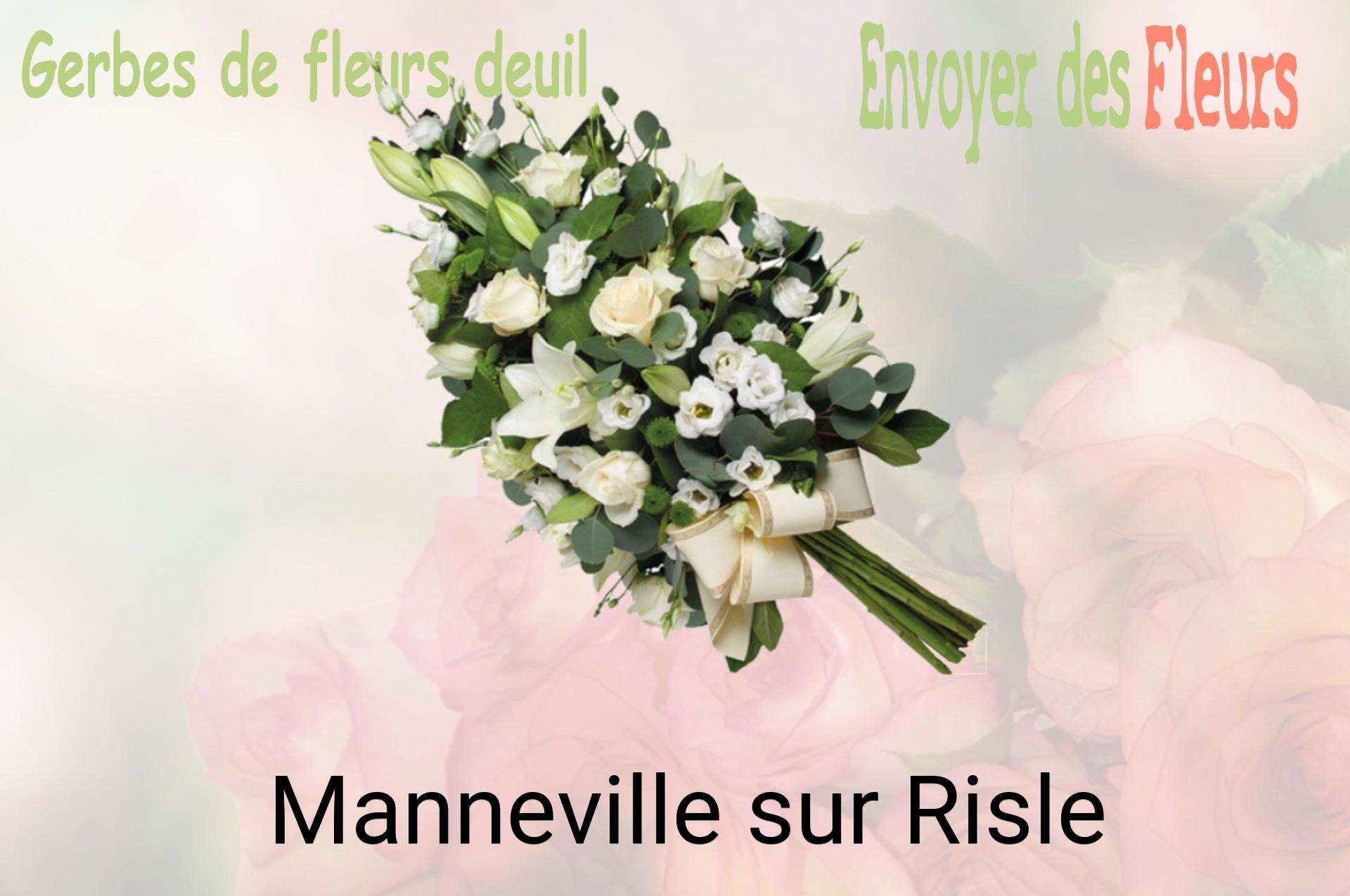 Gerbe de fleurs de deuil livrée à Manneville-sur-Risle